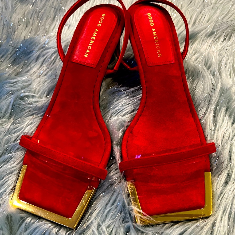 Women’s Good American Stiletto Heels Red Size US 7 New